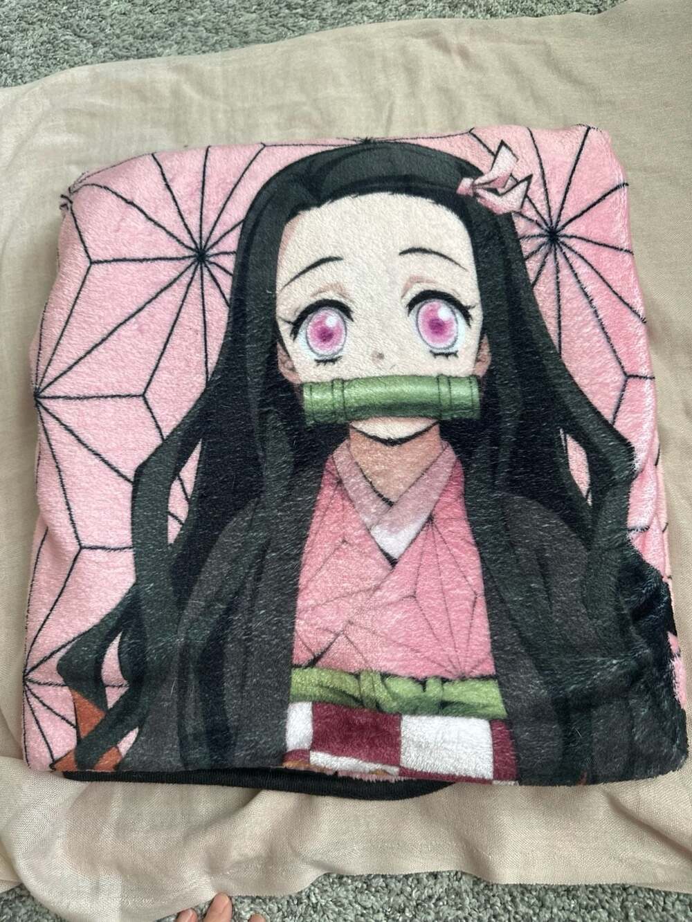 Demon Slayer Nezuko Kamado Plush Throw Blanket